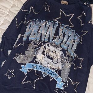 LF Navy Blue Sweater with Silver Accents